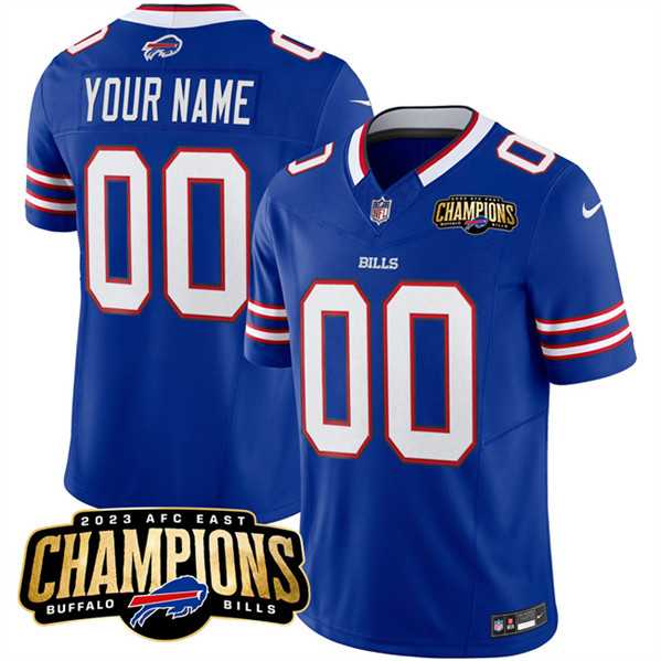 Men & Women & Youth Buffalo Bills Active Player Custom Blue 2023 F.U.S.E. AFC East Champions Ptach Football Stitched Jersey->customized nfl jersey->Custom Jersey